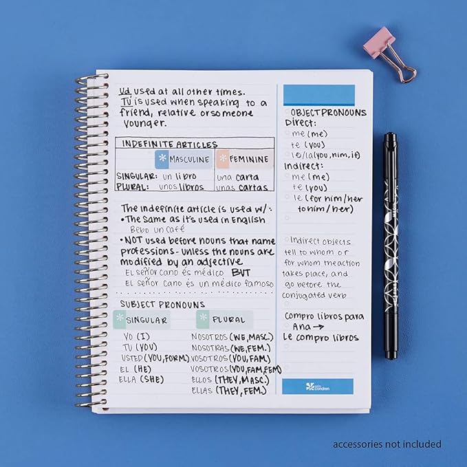 Erin Condren 8.5" X 11" Spiral Bound Productivity Notebook, Mid Century Circles, Functional 160 Lined Page and 80Lb Thick Paper Spiral Notebook, Stickers Included