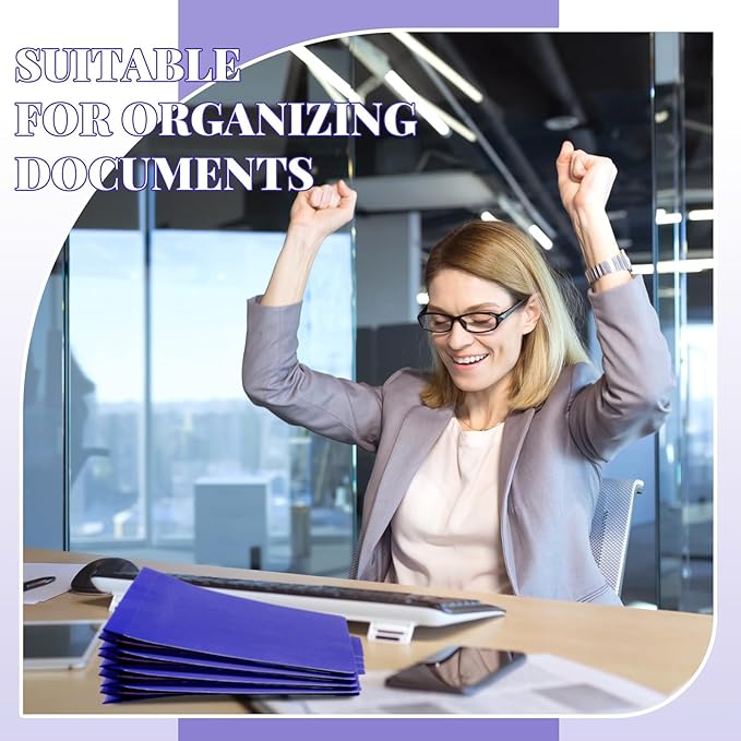 36 Pcs Classification Folders Letter Size, 2 Divider Pressboard File Folders with 3. 5 Inch Expansion, 2 Prongs Fastener, Heavy Duty Office File Organizers for Teachers, Medical (Purple)