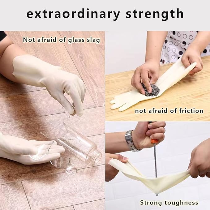 Cleaning Gloves,Dish Gloves,Gloves for Washing Dishes,Heavy-Duty, Durable, Non-Slip,Long Service Life,3 Pairs