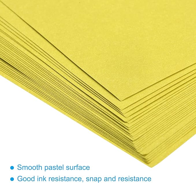 MECCANIXITY 25 Sheets Colored Copy Paper 8.5 x 11 Inch Printer Paper 80gsm Lemon Yellow for Office Printing, Document Copying, Invitations, Forms, Art Projects