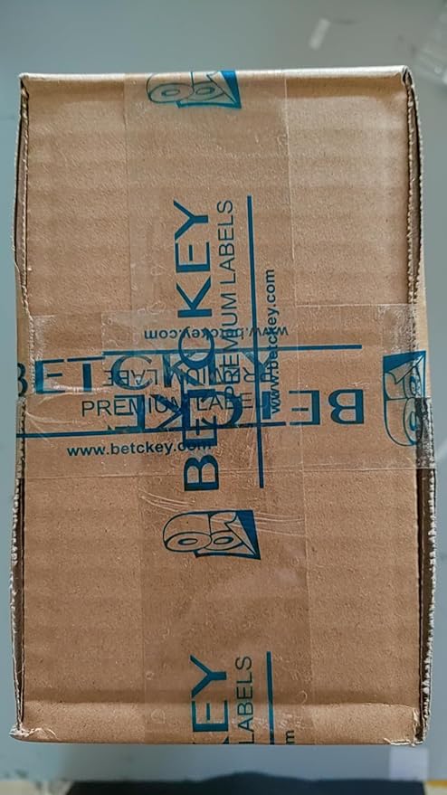 BETCKEY - Compatible Shipping Labels Replacement for Brother DK-1241 (4" x 6"), Use with Brother QL Label Printers [10 Rolls + 2 Reusable Cartridges]