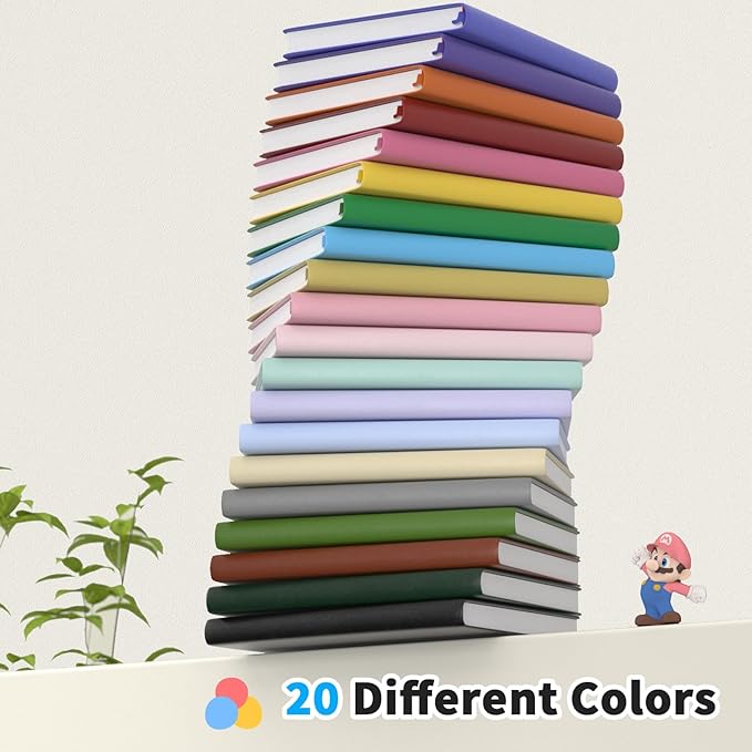 Oucaru Lined Journal Notebook, 4 Pack, 180 Pages, A5 Journals for Writing, 100 GSM Thick Paper, Small Notebooks Daily Journal for Women Men Work, Business, School, Travel Supplies