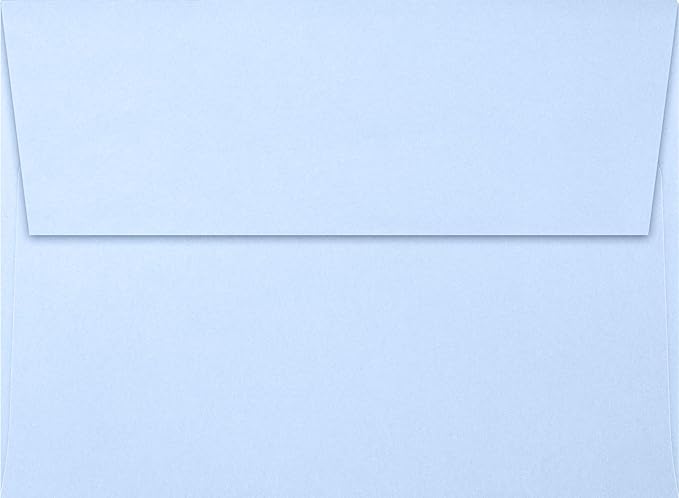 LUXPaper A7 Invitation Envelopes | Peel & Press | 5 1/4" x 7 1/4" | Baby Blue | 80lb. Text | 500 Qty