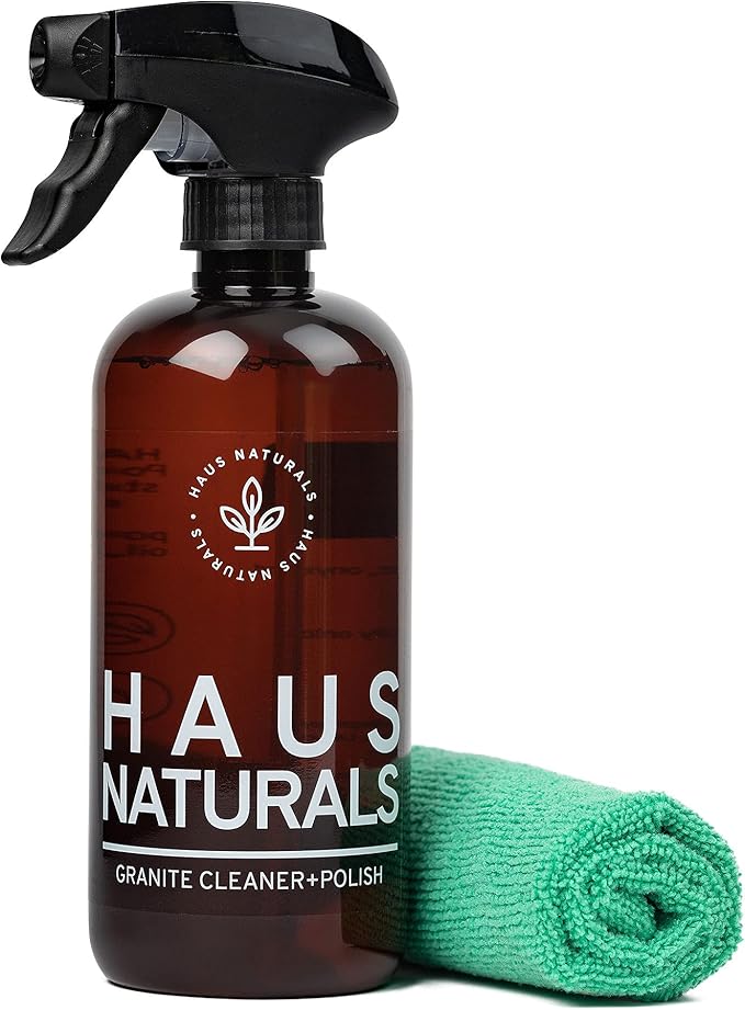 Daily Granite Countertop Cleaner And Polish Kit, Quartz Countertop Cleaner, Formulated To Work On All Natural Stones, Eco Friendly & Plant Based, Safe For Kids And Pets