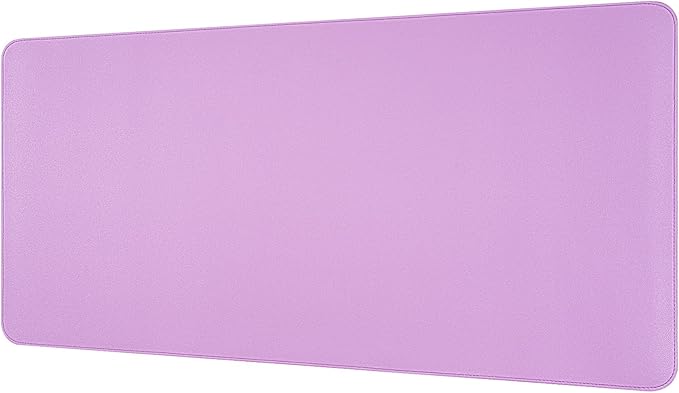 Dual-Sided Desk Pad, Large Mouse Pad - Natural Cork & PU Leather Non-Slip Waterproof Desk Mats for Office and Home (Purple, 31.5" x 15.7")