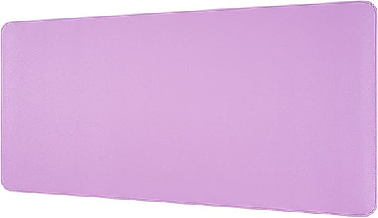 Dual-Sided Desk Pad, Large Mouse Pad - Natural Cork & PU Leather Non-Slip Waterproof Desk Mats for Office and Home (Purple, 31.5" x 15.7")