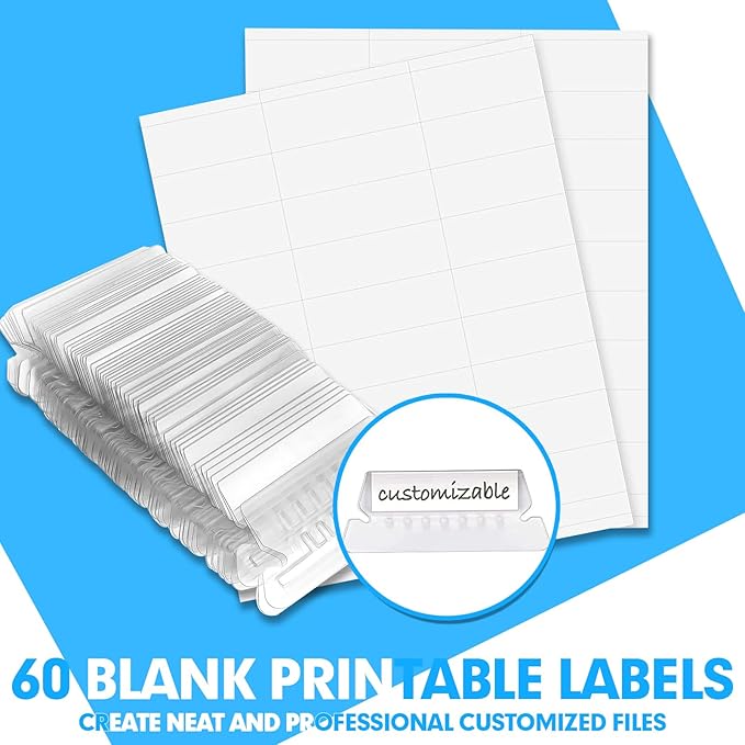 HERKKA Extra Capacity Hanging File Folders, 60 Pack Reinforced Letter Size Hanging Folders with Heavy Duty 3 Inch Expansion, Designed for Bulky Files, Medical Charts, 12 Assorted Colors