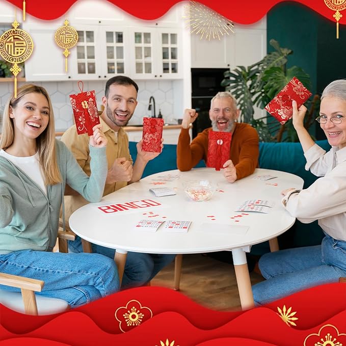 13PCS Silk Red Envelope Chinese Red Pocket Lucky Money Hong Bao Card Envelope for Spring Festival Wedding New Year Birthday,13 Styles with Chinese Knot Jade Pendant Copper Coin