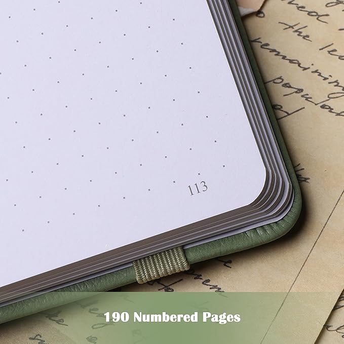 Bullet Dotted Notebook for Women Men, 190 Numbered Pages Journal, A5 Butterfly Floral Journals for Writing, Aesthetic Notebooks, Work School Note Taking, 5.4" x 8.4"