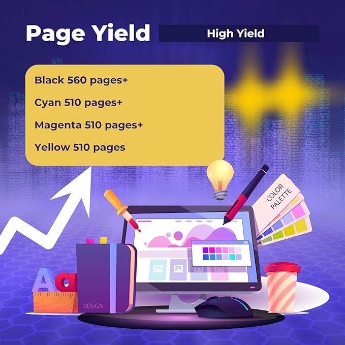 LC401XL Ink Cartridges for Brother Printer LC401 401 XL Compatible for MFC-J1010DW MFC-J1012DW MFC-J1170DW Printer 4 Pack (1 Black, 1 Cyan, 1 Magenta, 1 Yellow)