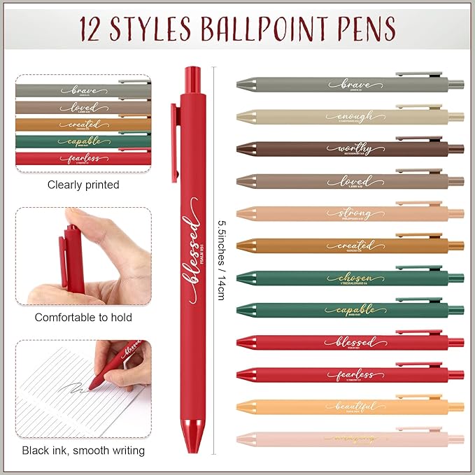 Kosiz 12 Sets Inspirational Christian Gifts Bulk Christian Notebooks Prayer Journals with Pens Spiral Bible Journals Religious Gifts for Church Grandparent Pastors Day Sunday School (Retro Color)