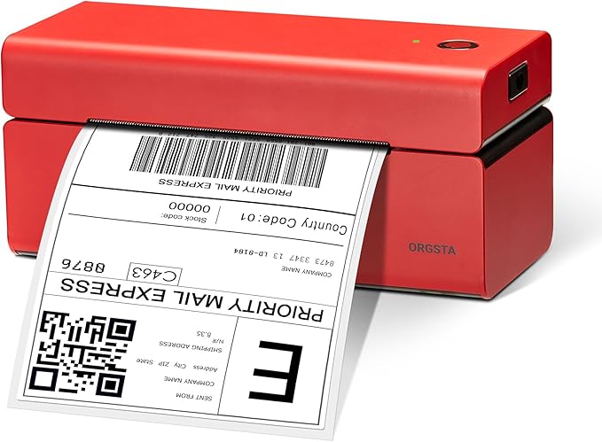 ORGSTA USB Shipping Label Printer - T001 4x6 Thermal Label Printer for Small Business, High Speed Label Printers for Shipping Package, Used for Ebay, Amazon, Shopify, Etsy, USPS, FedEx(USB Only)