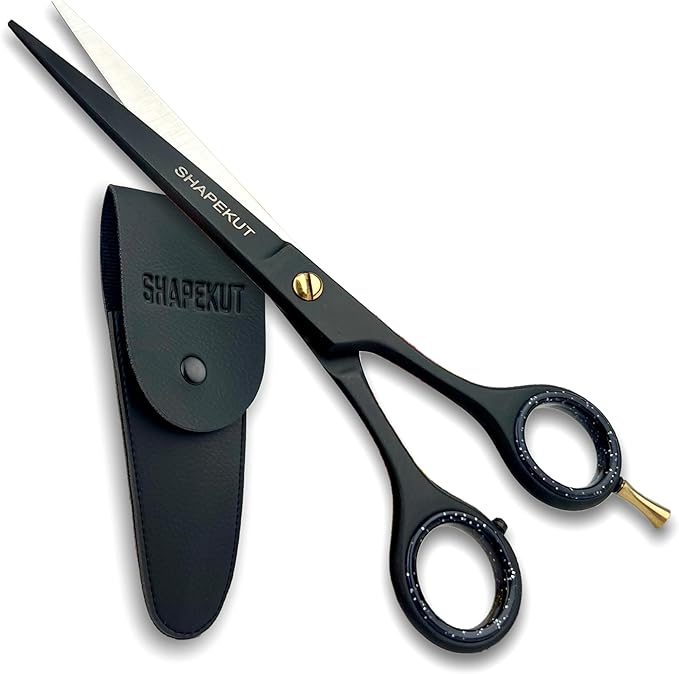 Professional Hair Scissors 6.5” - High Carbon Stainless Steel Barber Salon & Home Use Hair Cutting Scissors – Super Sharp Hair Shears Blades - Ergonomic for Men, Women & All Ages (Black, 6.5 inches)