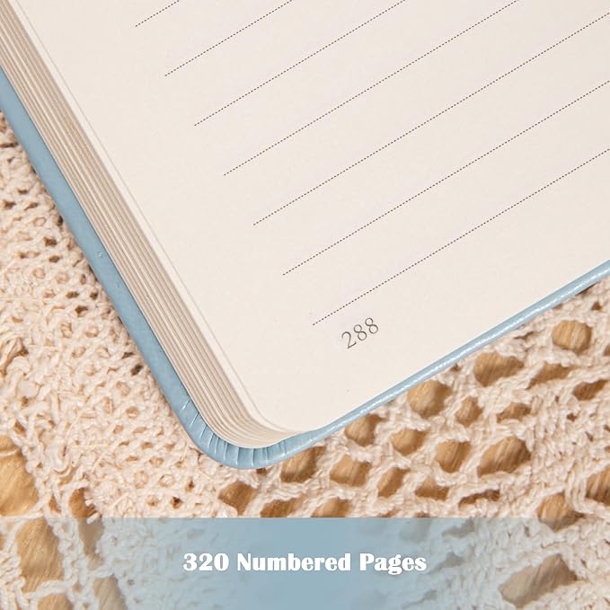 College Rule Notebook for Women Men, 318 Numbered Pages Journal, A5 Butterfly Floral Journals for Writing, Aesthetic Notebooks, Work School Note Taking, 5.4" x 8.4"