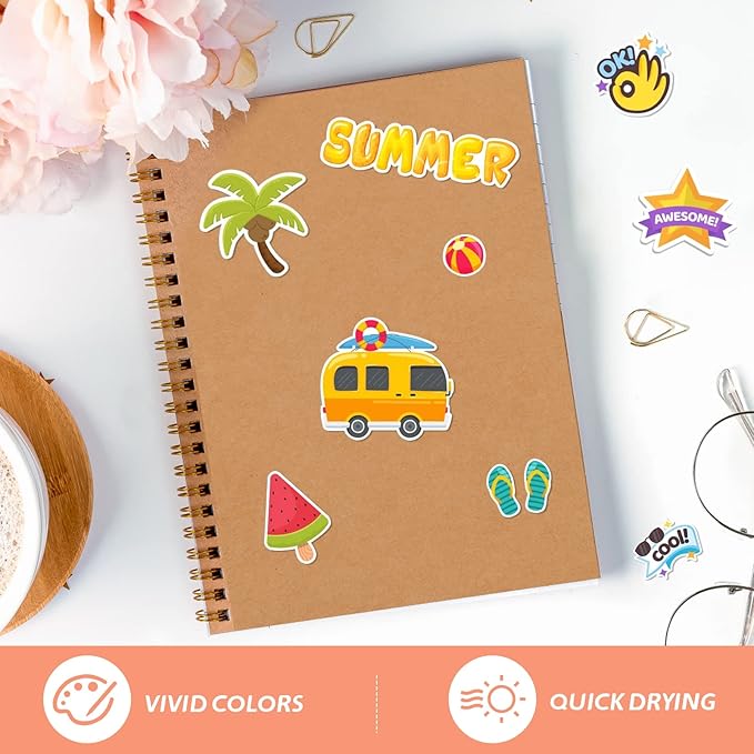 HTVRONT Printable Vinyl Sticker Paper - 8.5"x11" Glossy White printable vinyl for inkjet printer 25Pcs - Dries Quickly and Holds Ink Beautifully