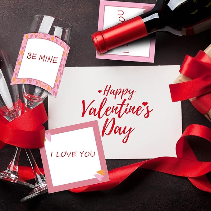 9 Pieces Valentine's Day Sticky Notes Valentine Heart Sticky Notes Self-Adhesive Note Pads Sticky Memo Notes for School Office Home Supplies Students Teachers Present Valentine's Day