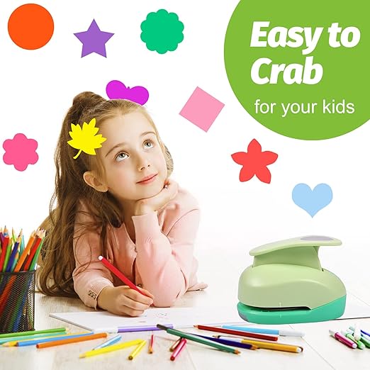 UCEC Craft Hole Punch, 9 Pcs 5/8 Inch Paper Punches for Crafting Hole Punch Shapes Hole Puncher for Crafts, Different Shape Crafting Designs for Crafting & DIY Projects