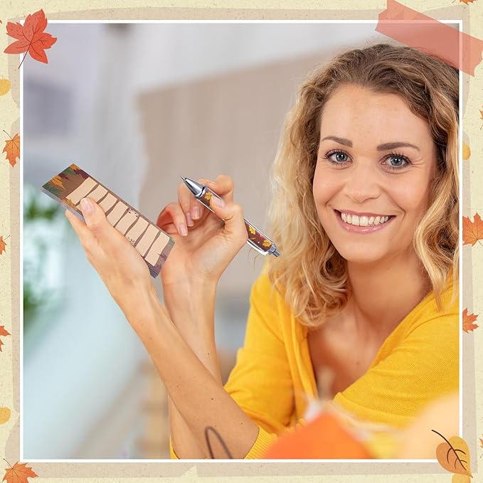 50 Pcs Fall Thanksgiving Pens Autumn Ballpoint Pens Bulk Thanksgiving Gel Pens Ink Pens Pumpkin Retractable Ballpoint Pens Novelty Maple Leaves Writing Pens for Party Office