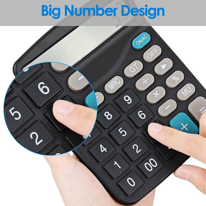 Helect Calculator, Standard Function Calculator (Black)