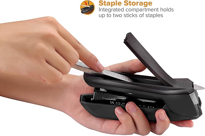 Bostitch Office Ascend 3 in 1 Stapler Value Pack, 20 Sheet Capacity, Includes 5000 Staples, Integrated Remover & and Extra Staple Remover, Staple Storage Compartment, Assorted Colors (Colors May Vary)
