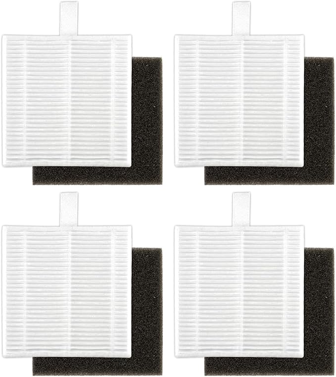 (4 Pack) T20+ HEPA Filters and Foam Filters Compatible With Airrobo T20+ Robot Vacuum Cleaner, Filter Kit, Replacement Parts 4 Filters, Filters Accessories Kit