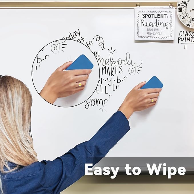 Dry Erase Markers Fine Tip - 24 Pack Fine Point Thin Black White Board Markers Bulk, Low Odor Whiteboard Markers for Office Classroom School White Board