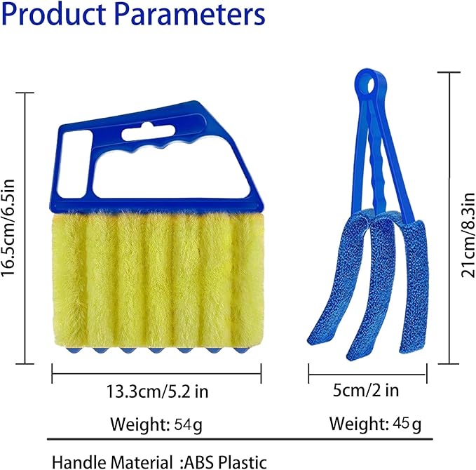 Blind Cleaner Duster Tool Microfiber Washable Cleaning Tools for Ceiling Fan Cleaner Duster and Blind Cleaner; Suitable for Louvers, Air Conditioning Vents, and Ceiling Fans (4-Pack)