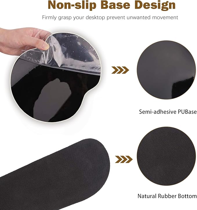 ARTSO Large Mouse Pad Keyboard Wrist Rest Combo, Ergonomic Mouse Pad with Wrist Support, Extended Non-Slip Desk Mat Protector, 4-in-1Set Desk Blotter for Office Home, Golden Sun Mountain