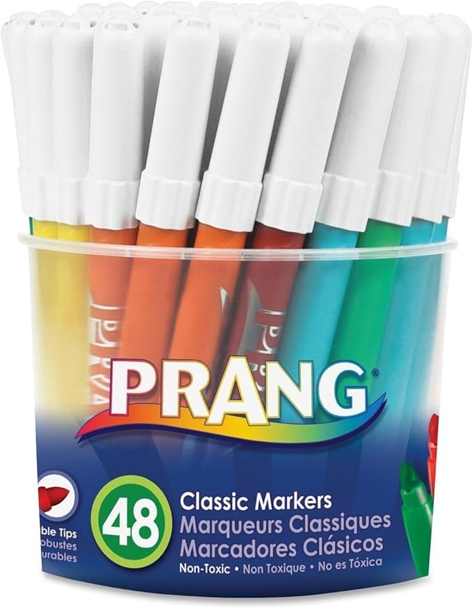 Prang Classic Art Markers, Bullet Tip, 12 Assorted Colors, 48 Count (80848)