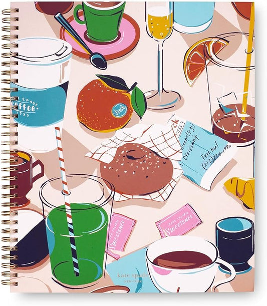 Kate Spade New York Large College Ruled Notebook, 11" x 9.5" Spiral Notebook with 160 Pages