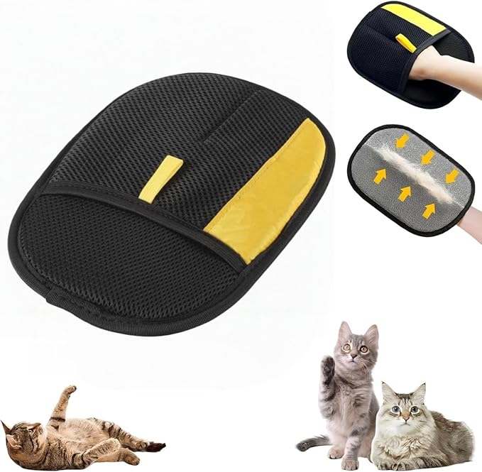 Sibkuy Cat Hair Remover Furniture,Electrostatic Pure Path Pet Dog Hair Remover Glove for Dogs Cats,Reusable & Washable Yomi Pet Hair Removal Gloves for Furniture Clothes, Couch, Carpet, Car Seat, Bed