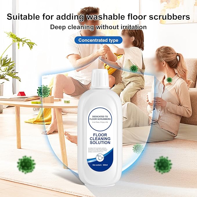 Nukisa Floor Cleaning Solution Compatible With Tineco, Deep Cleans for Multiple Hard Floors, Suitable With All Robot Vacuums with Mopping and Cordless Wet/Dry Vacuum Mop Cleaner (Original 1 Bottle)