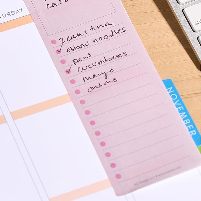 Erin Condren Grocery List Bookmark Sticky Notes, Multifunctional Sticky Notepad and Bookmark for Grocery Lists and Meal Prep, Use as Tab or Bookmark in Notebooks, Planners, Journals