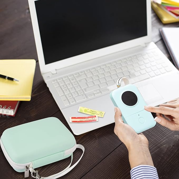 Labels Printer Case Compatible with COLORWING D30 Bluetooth Wireless Portable Labeling Printer Also for Phomemo D30 D35 for Memoking Mini Thermal Printing Sticker Storage Holder