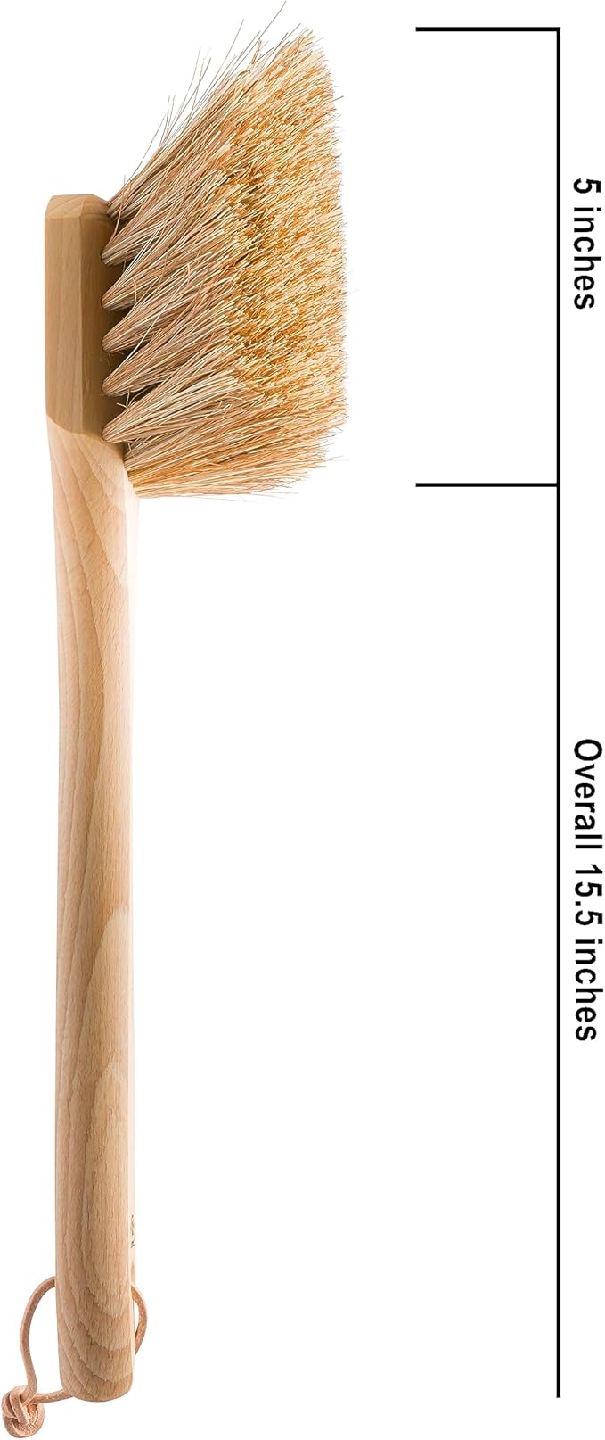 Redecker Garden Furniture Brush with Oiled Beechwood Handle, Strong Plant-Based Bristles. Hanging Loop, Made in Germany