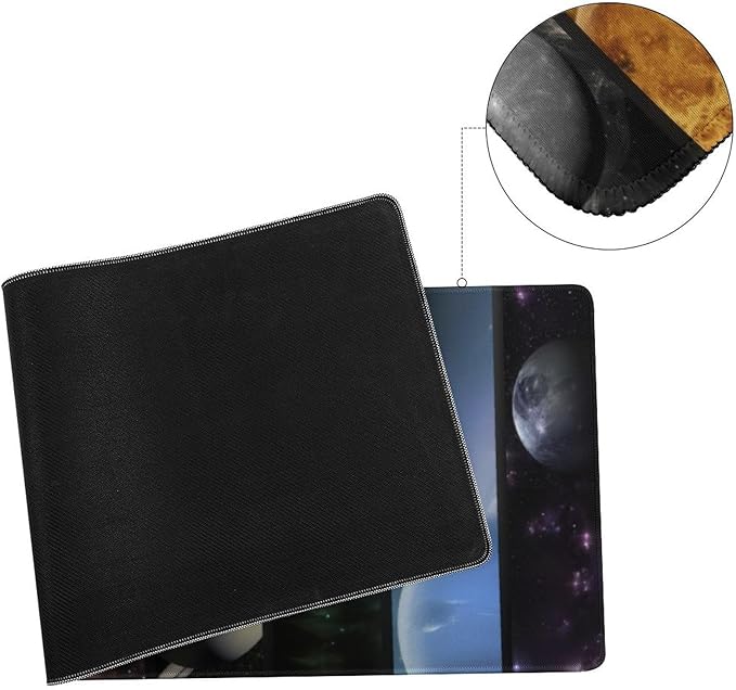 Cosmic Planets Large Mouse Pad, Gaming Desk Mat, XL Keyboard Desk Pad Mat for Desktop, 31.5"x11.8" Non-Slip Base Big Mousepad with Stitched Edges