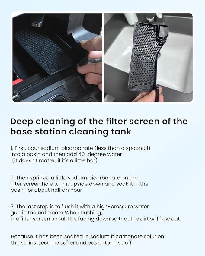 3 Pack S7 Pro Ultra Replacement Parts Compatible for Roborock S7 Pro Ultra, S7 Maxv Ultra Vacuum Cleaner, 2 Water Filter, 1 High-Speed Cleaning Brush, For Mop Washing and Dock Self-Cleaning
