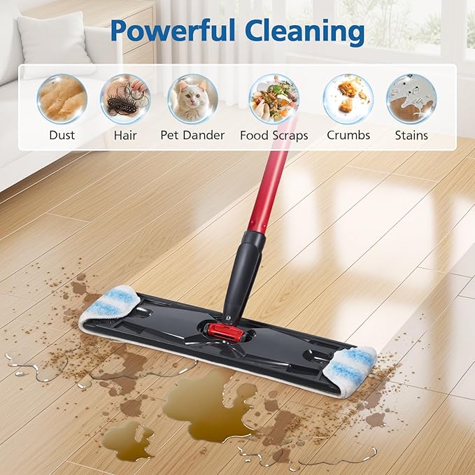6 Pack H2prO Mop Pads Compatible with O Ceda H2PrO Flat Mop System, 100% Microfiber Mop Head Replacements, Washable and Reusable for H2prO Mop Refills, White