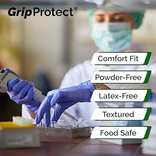 GripProtect Precise Nitrile Exam Gloves | 4 Mil | Chemo-Rated | (Medium, 100)