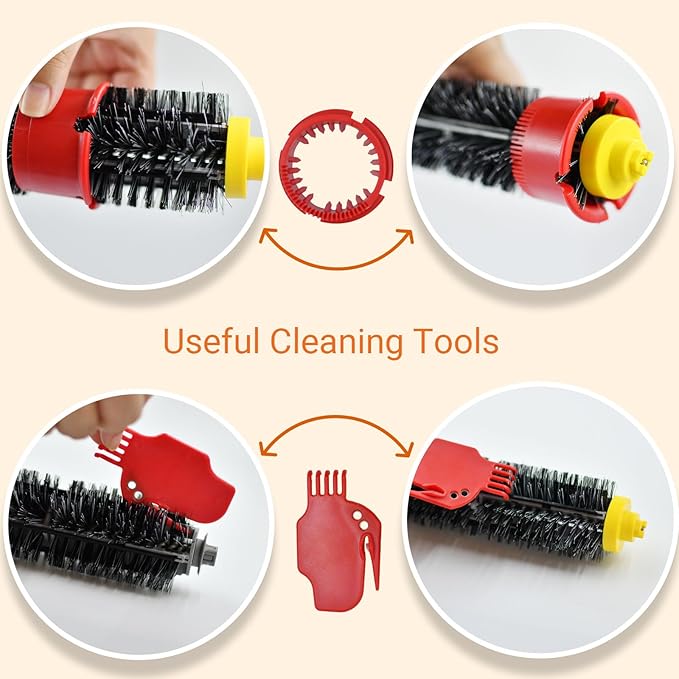 Replacement Parts and Accessories Kit Compatible for iRobot Roomba 692 694 676 675 695 677 671 655 645 690 680 660 650 620 614 610 635 595 564 Vacuum,Bristle and Beater Brush,3 Filter, 8 Side Brush