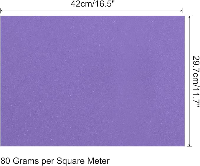 MECCANIXITY 50 Sheets Colored Copy Paper 16.5 x 11.7 Inch Printer Paper 80gsm Dark Purple for Office Printing, Document Copying, Invitations, Forms, Art Projects