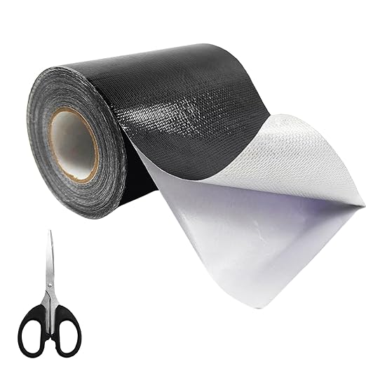 4.5Inch × 40FT RV Awning Repair Tape with Scissors, Outdoor Heavy Duty Repair Tape for Tarp, Tent, Boat Cover, Canvas, Sail Tape, Waterproof, UVproof and Heat-Resistant Tear Repair Pctch Kit