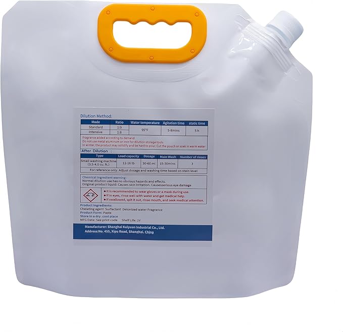 bulk Laundry Detergent Refill, 20X Concentrated,Makes 2.6 Gal (300 Loads) - Ultra Stain Fighter, HE Compatible, Low Cost per Load for Home & Commercial Use