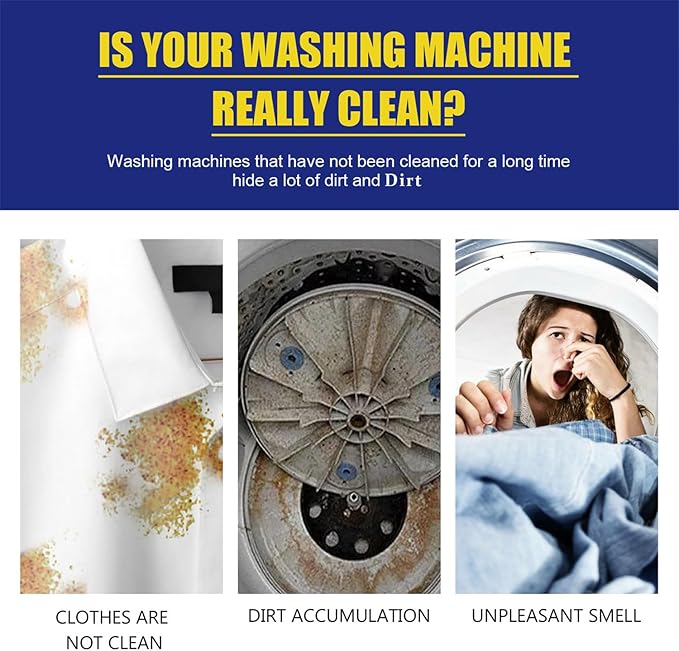 Washing Machine Cleaner Powder, 2025 Best Deep Clean for Front or Top Load Washers, Inside Drum and Laundry Tub Seal, HE Washer Cleaning Solution for Long-Removes Odor (36)