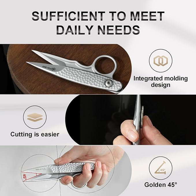 2025 New Upgrade Sewing Scissors, Stainless Steel Premium Tailor Scissors, Thread Snips Trimming Nipper for Gift Wrapping Yarn, Sewing Supplies (2)