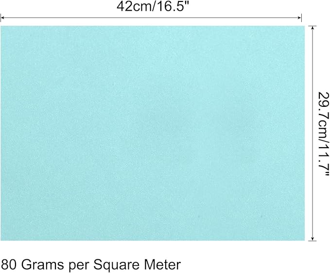 MECCANIXITY 50 Sheets Colored Copy Paper 16.5 x 11.7 Inch Printer Paper 80gsm Light Blue for Office Printing, Document Copying, Invitations, Forms, Art Projects