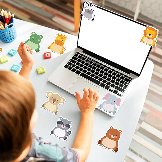 Jungle Animals Sticky Notes, 240 Pages Cute Cartoon Animal Self Adhesive Memo Pad Jungle Animals Sticky Note Self Stick Cartoon Notepad Notes Memo Pads for Home, School, Office -12 Designs