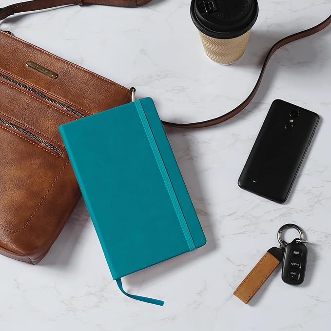 Oxford Journal, Lined Writing Notebook, Writer's Journal, Classic Notebook for School or Office, 240 Pages of Lined Ivory Paper, 5" x 8.25", Teal Hardcover (1014493)