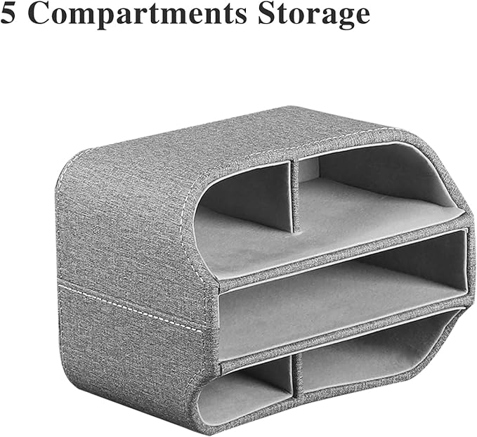 Remote Control Holder, Spinning Remotes Caddy Organizer for TV Accessories/ Controllers/ Office Supplies/ Phones, Bedside Table Desk Organizers and Decorations for Living Room, Desktop Storage Box