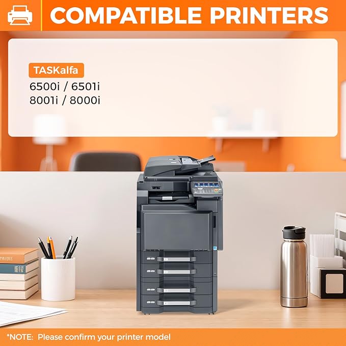 TK-6707 TK6707 Toner Cartridge Black 1-Pack High Capacity Replacement for Kyocera TK-6707 TK6707 1T02LF0US0 Compatible with Kyocera TASKalfa 6500i 8000i 6501i 8001i Printers Ink Copy (70,000 Pages)